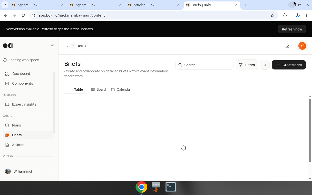Articles list view