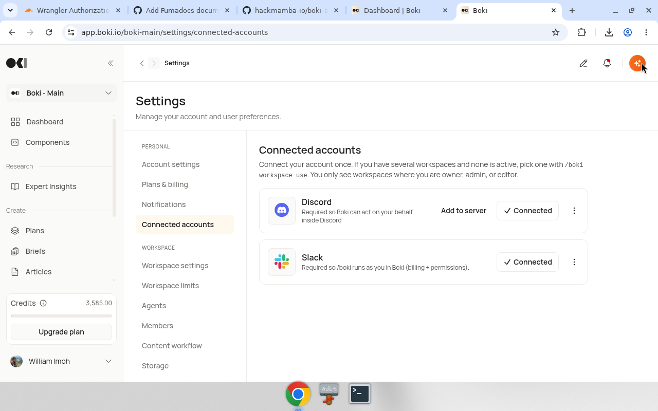 Connected accounts